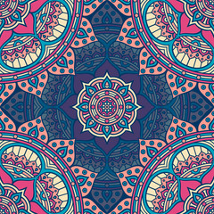 Ethnic floral seamless pattern