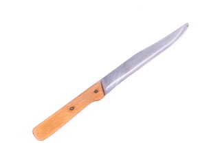 old knife on a white background
