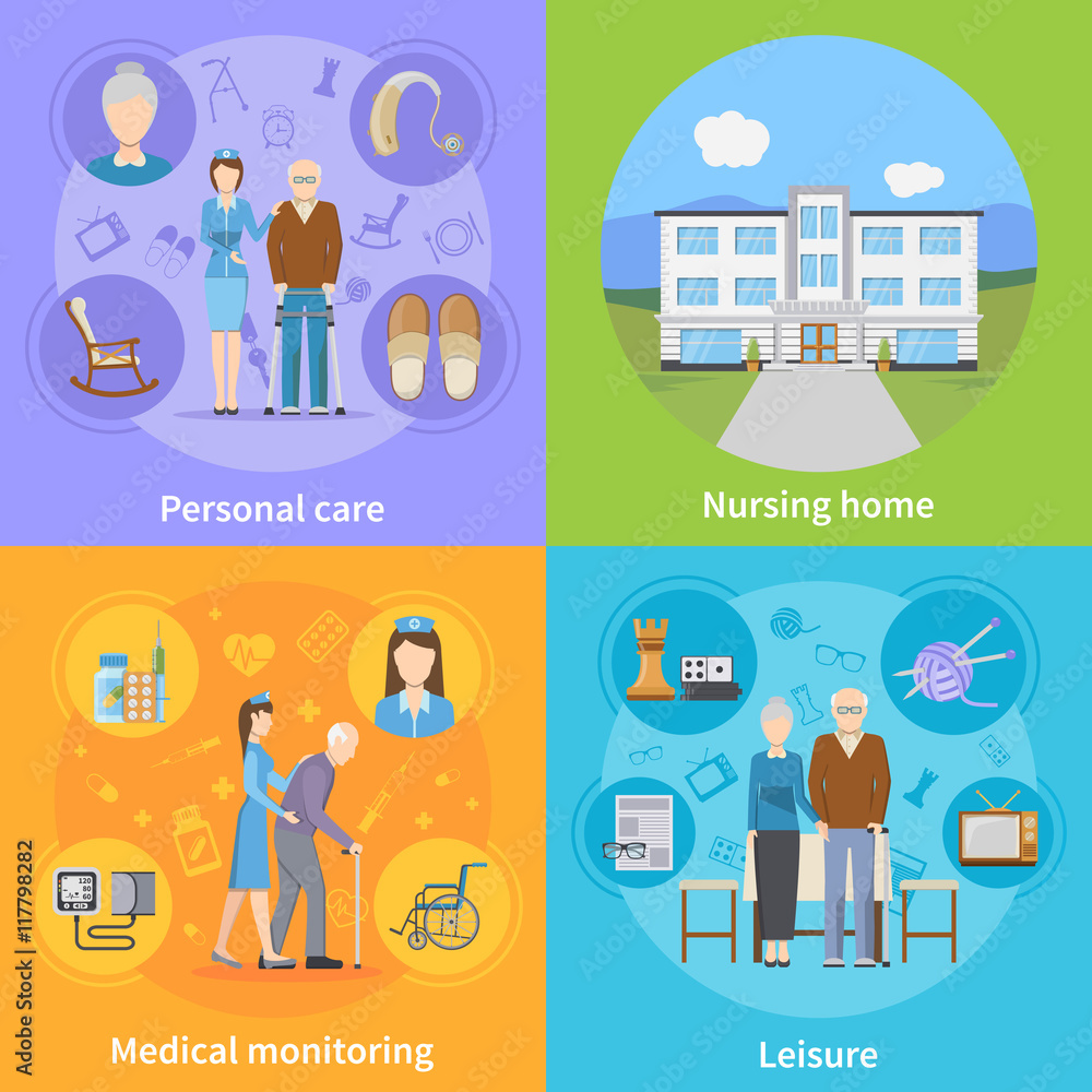 Poster nursing home 2x2 design concept