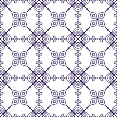 Ethnic floral seamless pattern