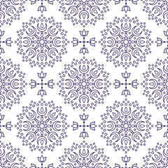 Ethnic floral seamless pattern