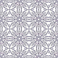 Ethnic floral seamless pattern