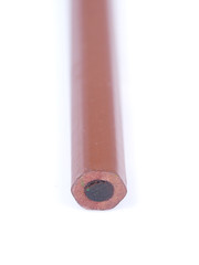 brown pencil on a white background