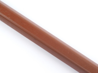 brown pencil on a white background
