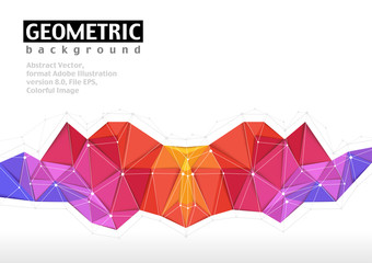 Abstract 3D Geometric Colorful Background - Illustration, Vector