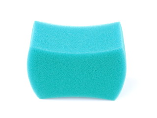 dishwashing sponge on a white background