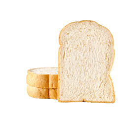 bread on white background.