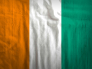 Fabric Cote d'Ivoire flag background