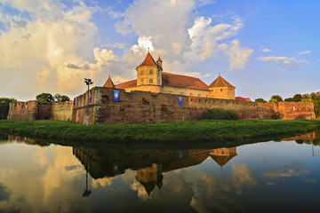 Naklejka na ściany i meble Fagaras Fortress, the city of Fagaras, Romania