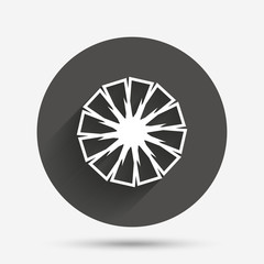 Pineapple slice sign icon. Exotic fruit symbol.