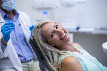 Portrait of female patient smiling