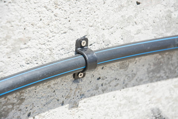 termite protection system on home foundation