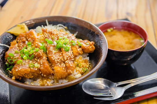 Miso pork cutlet with Miso soup