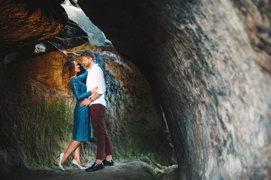 Nice couple in cave