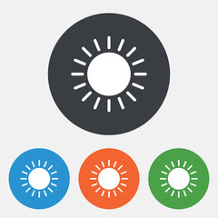 Sun icon. Sunlight summer symbol.