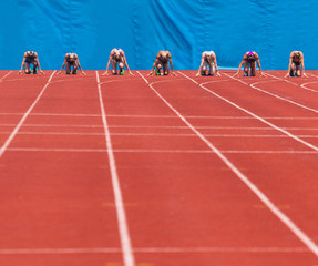 Sprinter getting ready to start