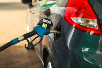 Fototapeta na wymiar Car refueling on a petrol station