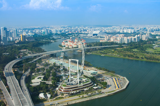 Top View Singapore City Singapore Day Time