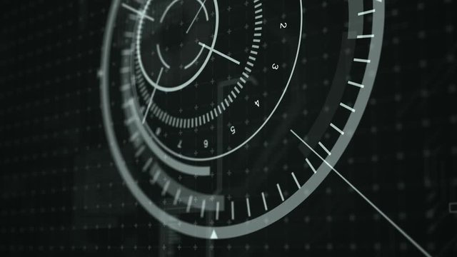 Future technology HUD element.Shooting from different angles.Great opener. Good for tech titles and background, news headline business intro screensaver.  