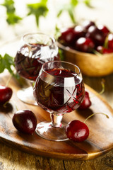 Homemade cherry liquor