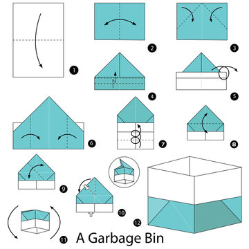 Step by step instructions how to make origami A Box.