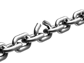 chain on white background