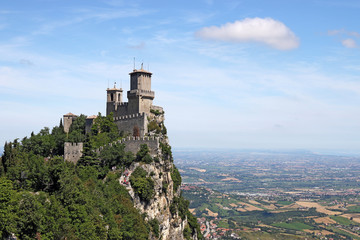 Fototapeta na wymiar Rocca della Guaita San Marino fortress Italy
