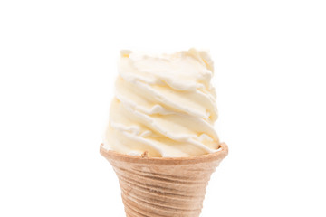 Fototapeta na wymiar vanilla ice-cream cone