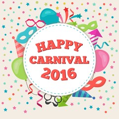 Happy carnival 2016 label