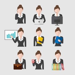 Businesswoman in different situations