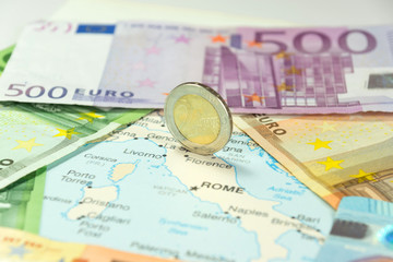 Italien, Geld und Landkarte