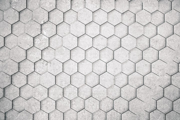 Concrete hexagon background