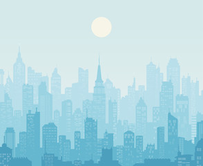 Fototapeta na wymiar Morning sun Cityscape vector ilustration