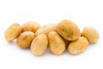 New potato isolated on white background.
