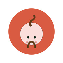 Obraz premium Vector illustration in flat design of Ukrainian Cossack head