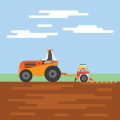 tractor with automatic seeding