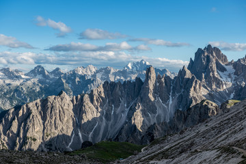 famous Italian National Park Tre Cime di Lavaredo. Dolomites, South Tyrol. Auronzo