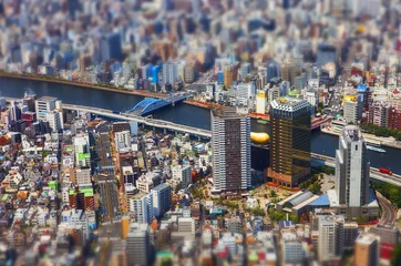 Fotobehang Tokyo, tilt-shift © federico neri