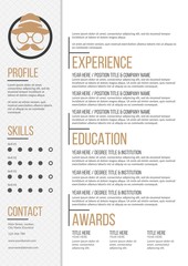 Resume template in minimalist style