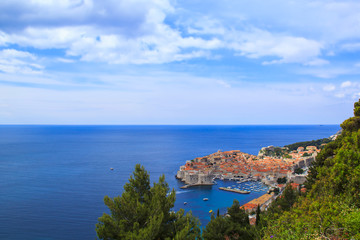 Fototapeta na wymiar A view of the famous city of Dubrovnik in Croatia