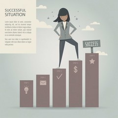 Successful woman illustration