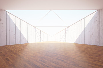 Abstract wooden interior