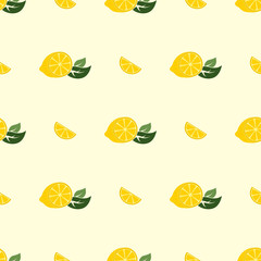 Seamless pattern with lemons for your design