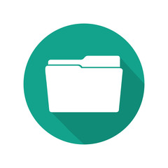 folder in a circle of with shadow