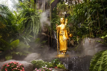  Gold statue of a Buddha in Thailand. © zuzabax