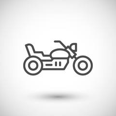 Chopper motorcycle line icon