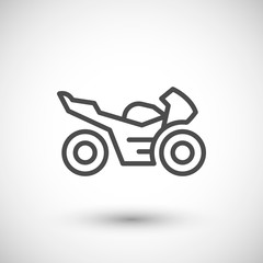 Sport motorcycle line icon