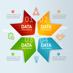 Infographic with Arrow. Vector