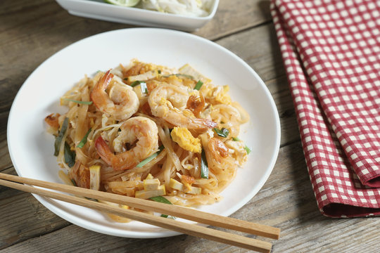 Thai Fried Noodle "Pad Thai" with shrimp.