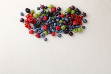 Fresh summer berry on white background
